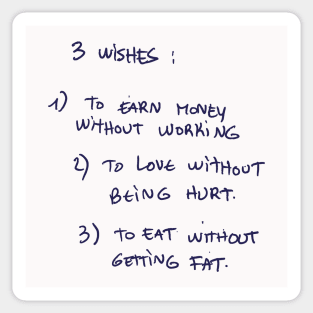 3 WISHES: Sticker